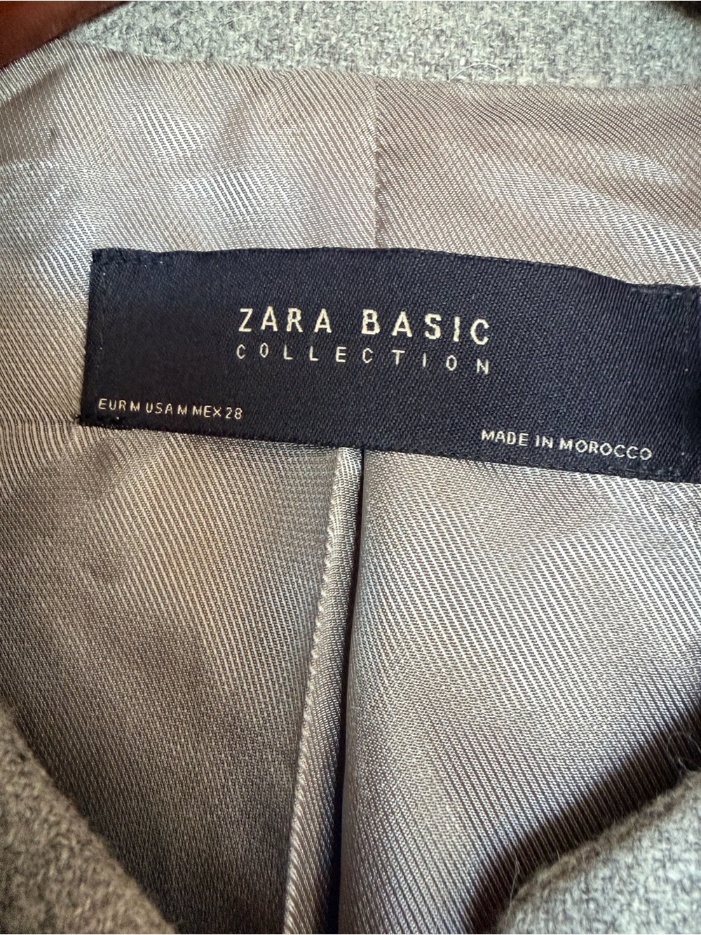 Zara Light Gray Tailored Single-Button Blazer Coat - Picture 3 of 4
